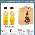 2 Botellitas de Ron Miel con bolsa “bodegón” y tarjeta