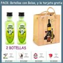 2 Botellitas de Licor de Finas Hierbas con bolsa “bodegón” y tarjeta