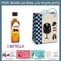 Botellita de Licor de Café con bolsa “charlestón” y tarjeta