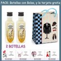 2 Botellitas de Licor de Arroz con Leche con bolsa “charlestón” y tarjeta
