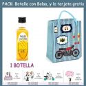 Botellita de Ron Miel con bolsa “con moto roja” y tarjeta