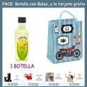 Botellita de Licor de Melón con bolsa “con moto roja” y tarjeta