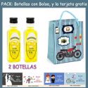 2 Botellitas de Limoncielo con bolsa “con moto roja” y tarjeta