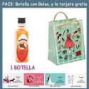 Botellita de Pacharán con bolsa “fashion con mujer” y tarjeta