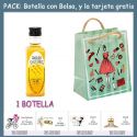 Botellita de Ron Miel con bolsa “fashion con mujer” y tarjeta