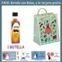 Botellita de Licor de Café con bolsa “fashion con mujer” y tarjeta