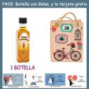 Botellita de Vodka Caramelo con bolsa “fashion con bici” y tarjeta