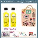 2 Botellitas de Limoncielo con bolsa “fashion con bici” y tarjeta