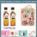 2 Botellitas de Licor de Café con bolsa “fashion con bici” y tarjeta