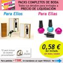 Pack completo “Super-Ahorro” de regalos para invitados (hombres y mujeres), con bolsas y tarjetas