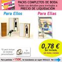 Pack completo “Super-Ahorro” de regalos para invitados (hombres y mujeres), con bolsas y tarjetas
