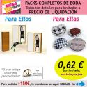Pack completo “Super-Ahorro” de regalos para invitados (hombres y mujeres), con bolsas y tarjetas