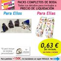 Pack completo “Super-Ahorro” de regalos para invitados (hombres y mujeres), con bolsas y tarjetas