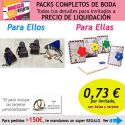 Pack completo “Super-Ahorro” de regalos para invitados (hombres y mujeres), con bolsas y tarjetas