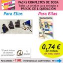Pack completo “Super-Ahorro” de regalos para invitados (hombres y mujeres), con bolsas y tarjetas