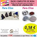 Pack completo “Super-Ahorro” de regalos para invitados (hombres y mujeres), con bolsas y tarjetas