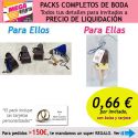 Pack completo “Super-Ahorro” de regalos para invitados (hombres y mujeres), con bolsas y tarjetas