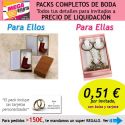 Pack completo “Super-Ahorro” de regalos para invitados (hombres y mujeres), con bolsas y tarjetas
