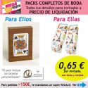 Pack completo “Super-Ahorro” de regalos para invitados (hombres y mujeres), con bolsas y tarjetas