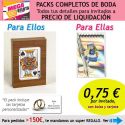 Pack completo “Super-Ahorro” de regalos para invitados (hombres y mujeres), con bolsas y tarjetas
