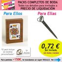 Pack completo “Super-Ahorro” de regalos para invitados (hombres y mujeres), con bolsas y tarjetas