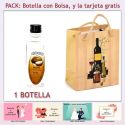 Botellita de Ron de Coco con bolsa “bodegón” y tarjeta