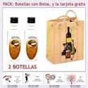 2 Botellitas de Ron de Coco con bolsa “bodegón” y tarjeta