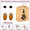 2 Botellitas de Ron de Coco con bolsa “bodegón” y tarjeta