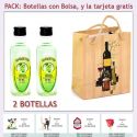 2 Botellitas de Ron Mojito con bolsa “bodegón” y tarjeta