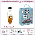 Botellita de Ron de Coco con bolsa “con moto roja” y tarjeta