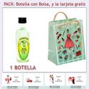 Botellita de Ron Mojito con bolsa “fashion con mujer” y tarjeta