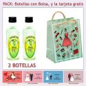 2 Botellitas de Ron Mojito con bolsa “fashion con mujer” y tarjeta