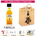 Botellita de Vodka Caramelo con bolsa “bodegón” y tarjeta