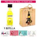 Botellita de Limoncielo con bolsa “bodegón” y tarjeta