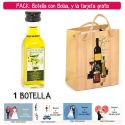 Botellita de Aceite de Oliva Virgen Extra con bolsa “bodegón” y tarjeta