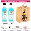 2 Botellitas 60ml de Vodka Premium con bolsa “bodegón” y tarjeta