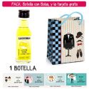 Botellita de Limoncielo con bolsa “charlestón” y tarjeta
