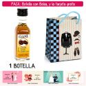 Botellita de Licor de Café con bolsa “charlestón” y tarjeta