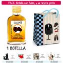 Botellita Petaca de Licor de Café con bolsa “charlestón” y tarjeta