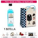 Botellita 60ml de Vodka Premium con bolsa “charlestón” y tarjeta