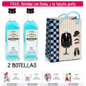 2 Botellitas 60ml de Vodka Premium con bolsa “charlestón” y tarjeta