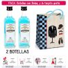 2 Botellitas 60ml de Vodka Premium con bolsa “charlestón” y tarjeta