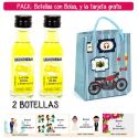 2 Botellitas de Limoncielo con bolsa “con moto roja” y tarjeta