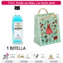Botellita 60ml de Vodka Premium con bolsa “fashion con mujer” y tarjeta