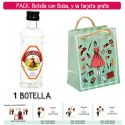 Botellita 40ml de Anís Dulce con bolsa “fashion con mujer” y tarjeta