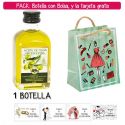 Botellita de Aceite de Oliva Virgen Extra con bolsa “fashion con mujer” y tarjeta