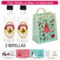 2 Botellitas 40ml de Anís Dulce con bolsa “fashion con mujer” y tarjeta