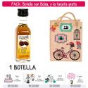 Botellita de Licor de Café con bolsa “fashion con bici” y tarjeta