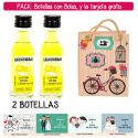 2 Botellitas de Limoncielo con bolsa “fashion con bici” y tarjeta