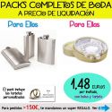 Pack “Super-Ahorro” de regalos Bodas en Outlet, con bolsas y tarjetas